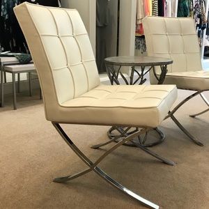 Modern white chairs